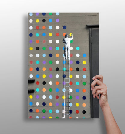 Street Art Dots Aluminum Print