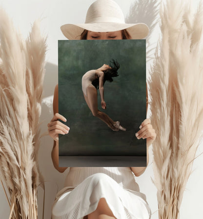 Arched Leap Ballet Dancer Aluminum Print