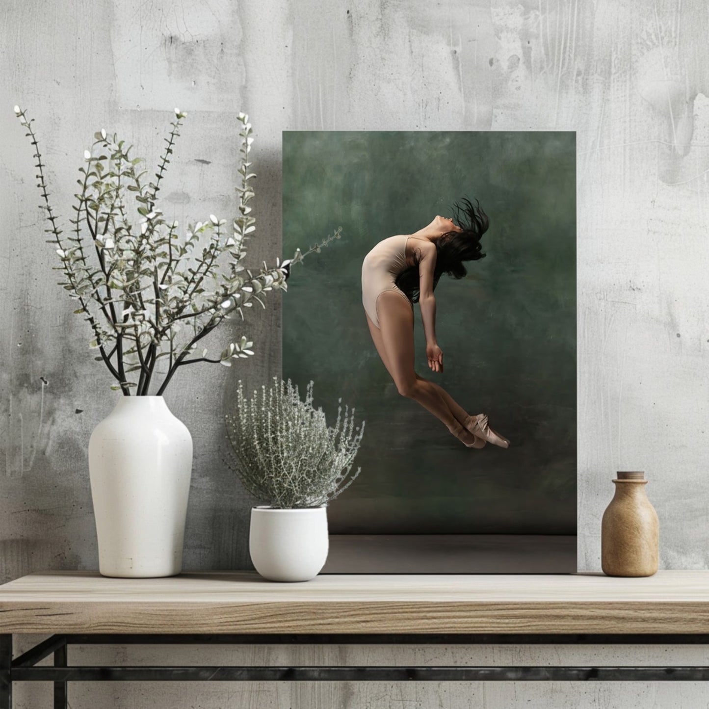 Arched Leap Ballet Dancer Aluminum Print