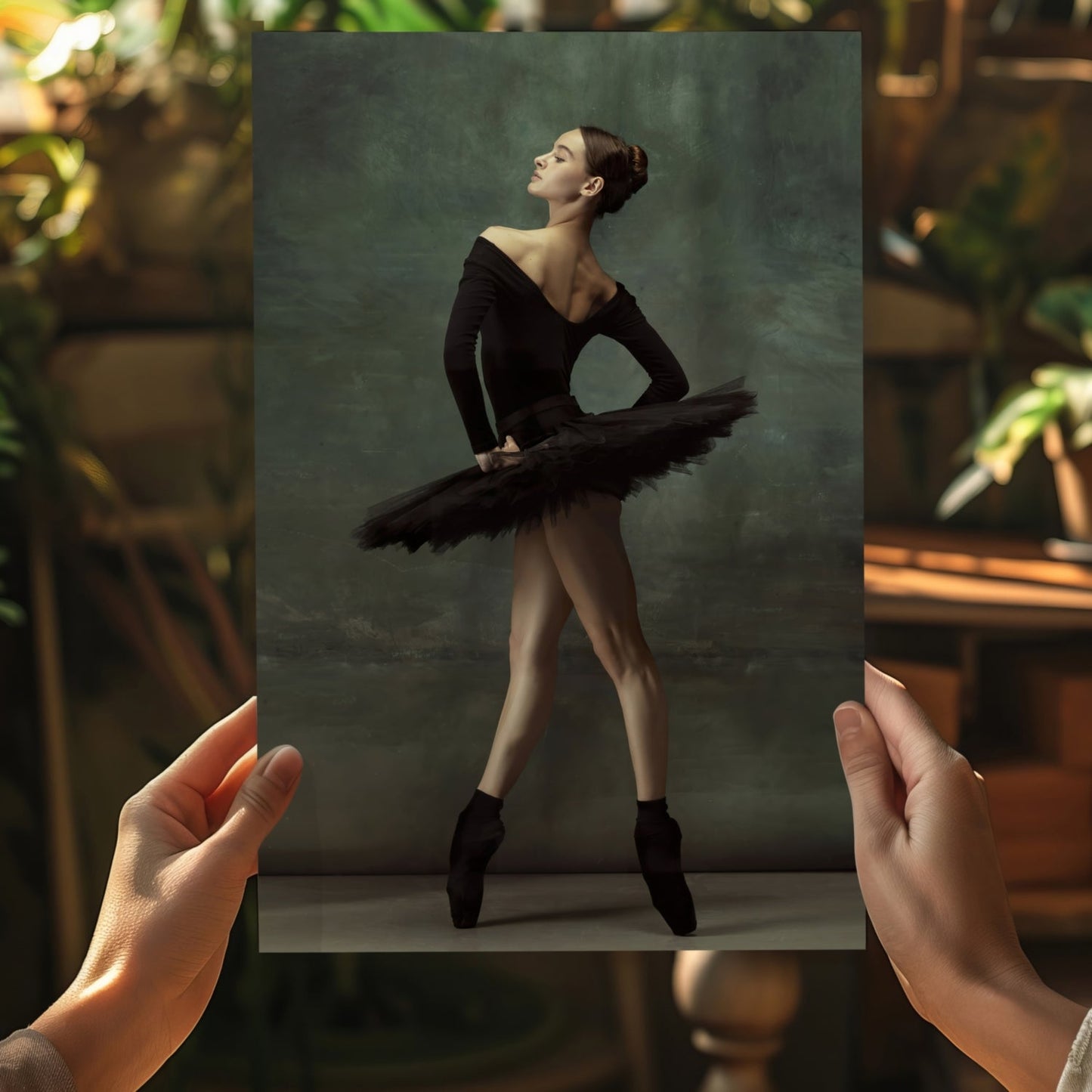 Black Tutu Ballerina Aluminum Print
