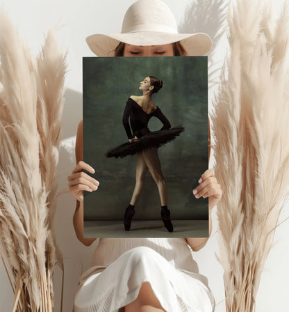 Black Tutu Ballerina Aluminum Print