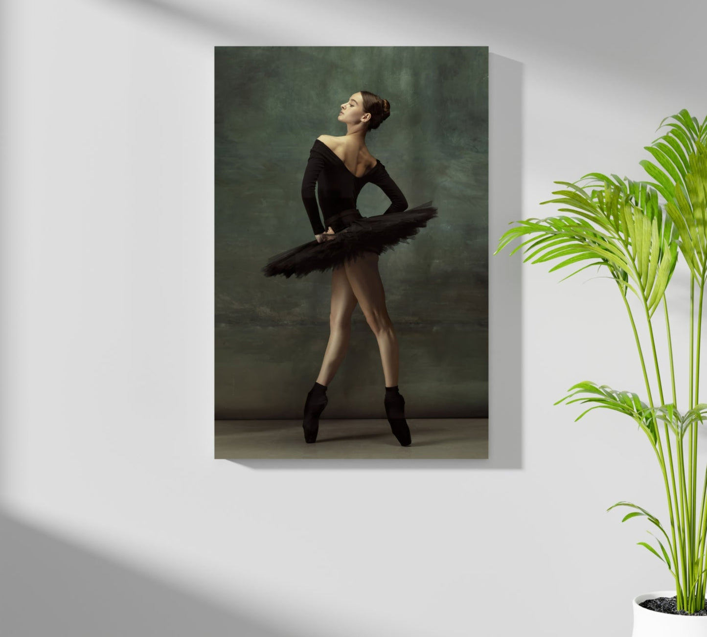 Black Tutu Ballerina Aluminum Print