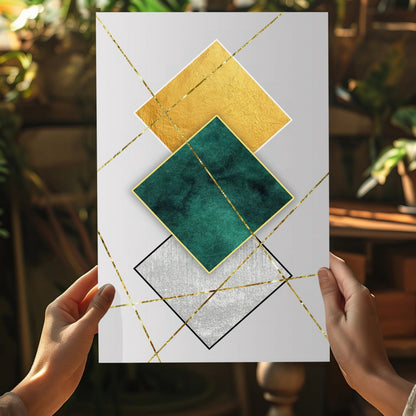 Elegant Squares Aluminum Print