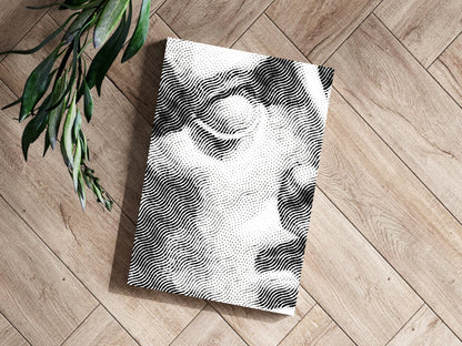 Wavy Line Abstract Torso Aluminum Print