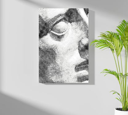 Wavy Line Abstract Torso Aluminum Print