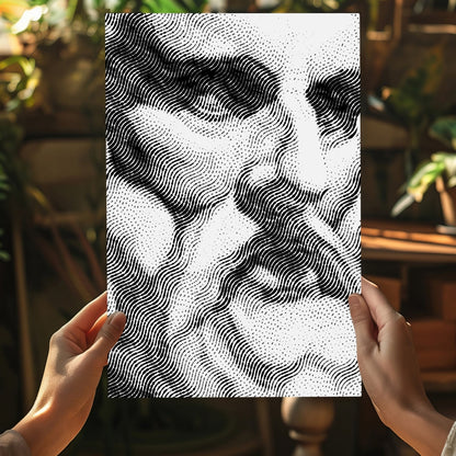Wavy Line Face Profile Aluminum Print