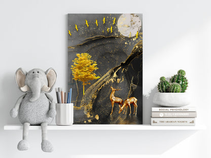 Abstract Deers Aluminum Print