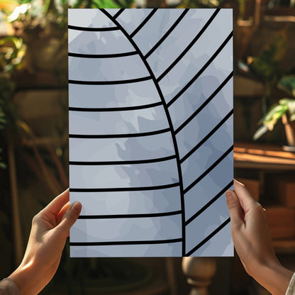 Steel Blue Leaf Vein Macro Aluminum Print