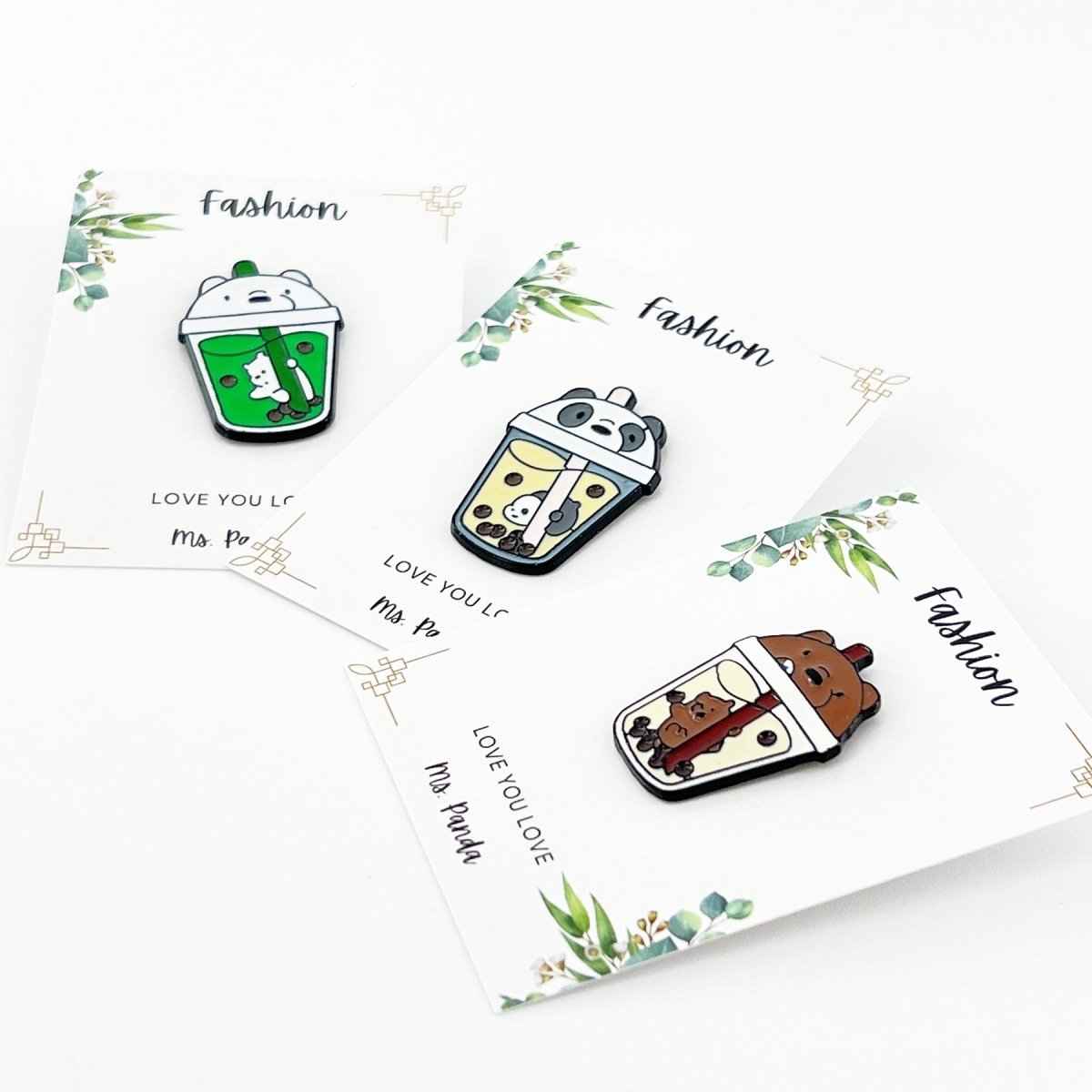 Fun Boba Drink Enamel Pin – Cup Shaped Pin for Collectors