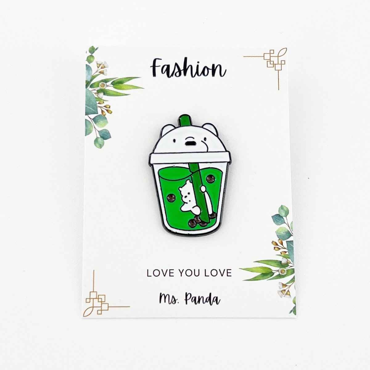 Fun Boba Drink Enamel Pin – Cup Shaped Pin for Collectors