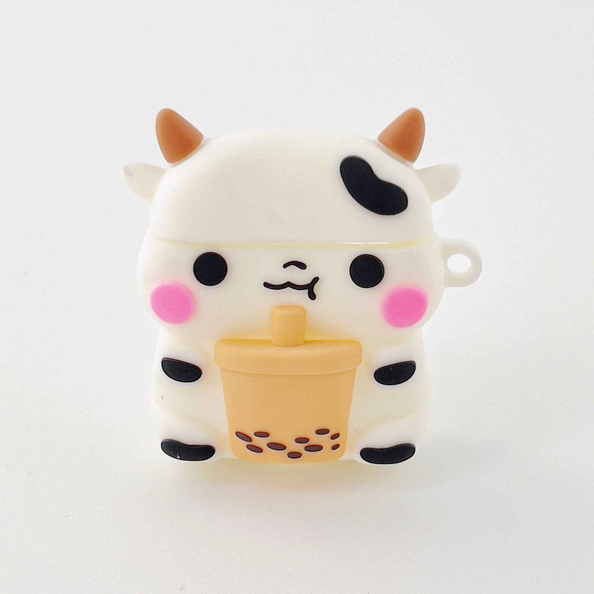 Cute Milk Cow Boba Case – Silicone AirPods Cover for 1, 2, 3, or Pro