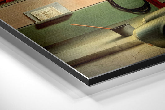 Retro Gas Station Brushed Aluminium Dibond Wall Art