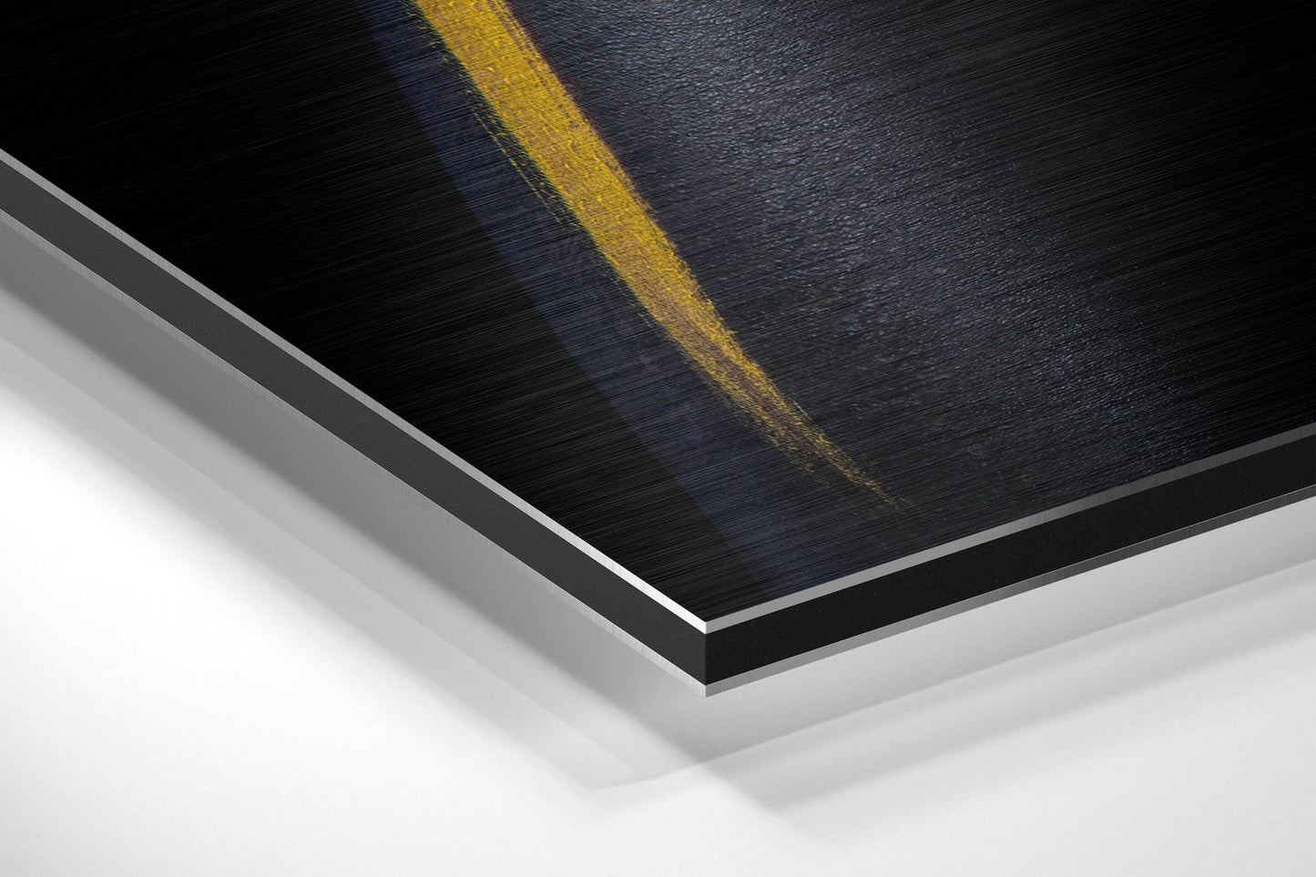 Yellow Stance Brushed Aluminium Dibond Wall Art