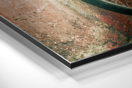Retro Bcycle  Brushed Aluminium Dibond Wall Art