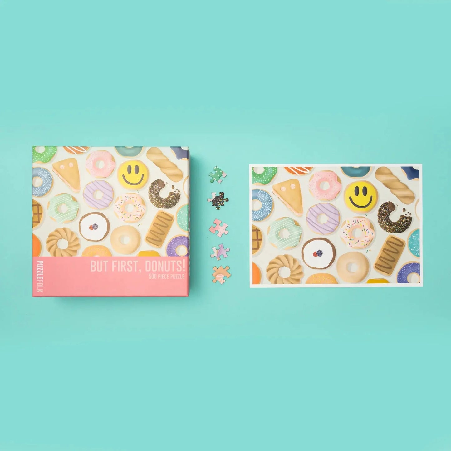 But First, Donuts 500 Piece Jigsaw Puzzle by Puzzlefolk