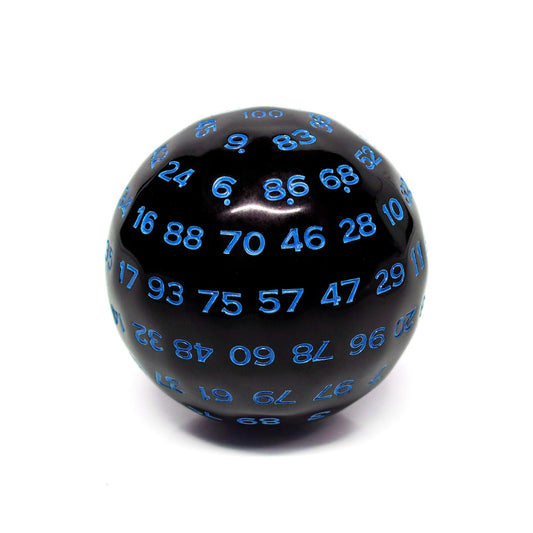 D100-Black Opaque w/Blue Numbers
