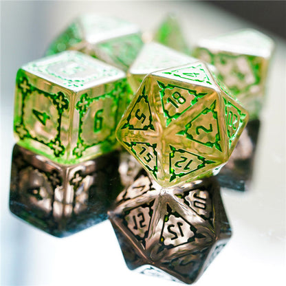 (Green) Huge Castle Dice (D6:25mm) 7-Dice
