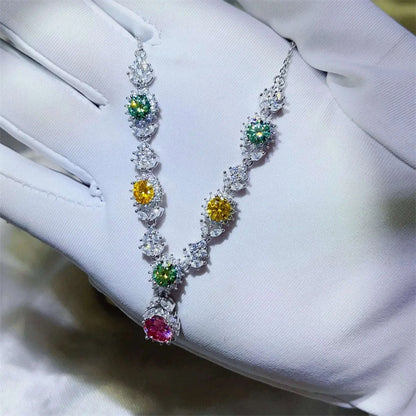 3.5 Carat Moissanite 925 Sterling Silver Necklace Otarealm