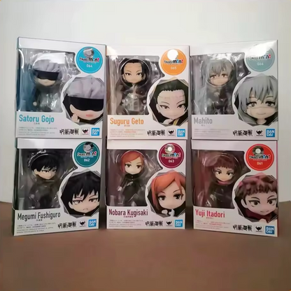 Mini Jujutsu Kaisen Gojo Satoru Mahito Geto Suguru Itadori Fushiguro Figurines, Kawaii Cute Anime Figures and Statues 10 CM