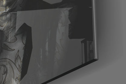 Tattooed Woman Glass Wall Art