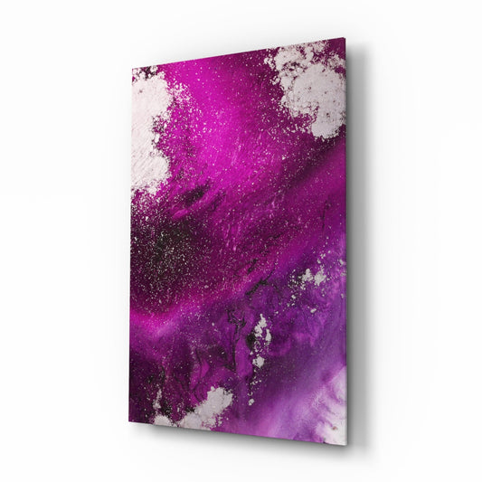 Magenta Fuchsia Fluid Abstract Glass Wall Art