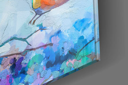 Tiny Birds Glass Wall Art