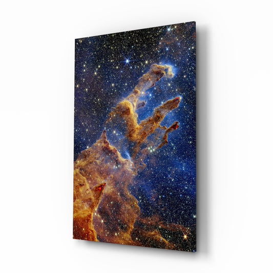 Pillars of Creation Nebula Glass Wall Art