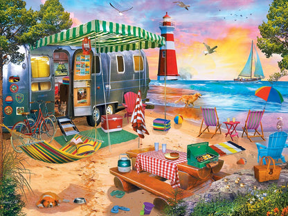 Campside Oceanside Camping 300 Piece EZ Grip Jigsaw Puzzle | Masterpieces