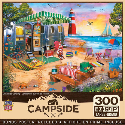 Campside Oceanside Camping 300 Piece EZ Grip Jigsaw Puzzle | Masterpieces