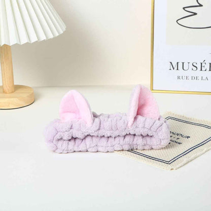 Cute Cat Ears Headband – Soft Hair Wrap for Makeup Routine