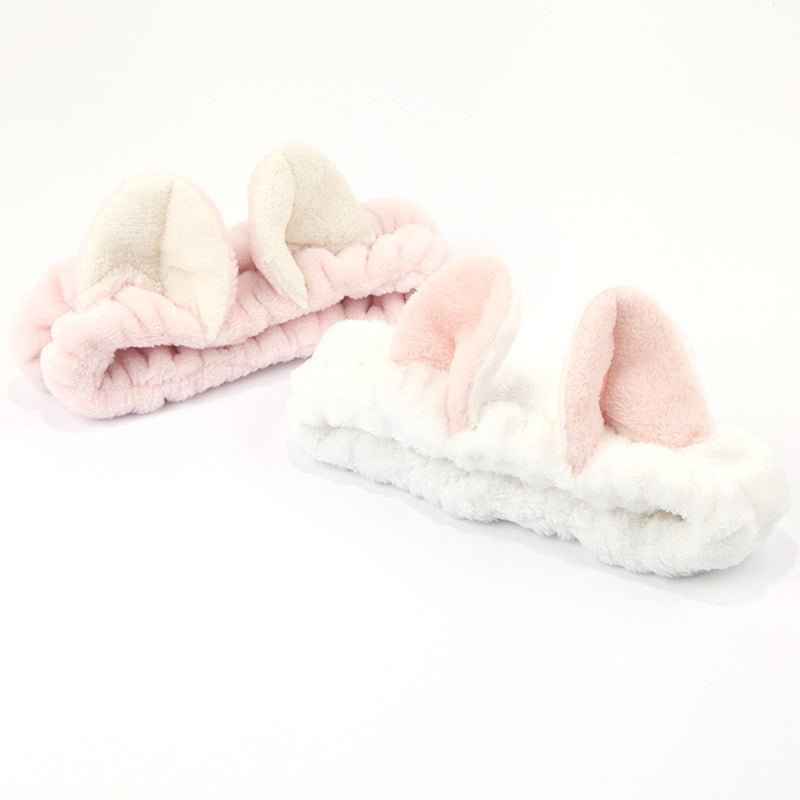 Cute Cat Ears Headband – Soft Hair Wrap for Makeup Routine