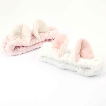 Cute Cat Ears Headband – Soft Hair Wrap for Makeup Routine