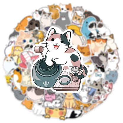 Cat Stickers – 50 Waterproof Vinyl Decals for All Surfaces