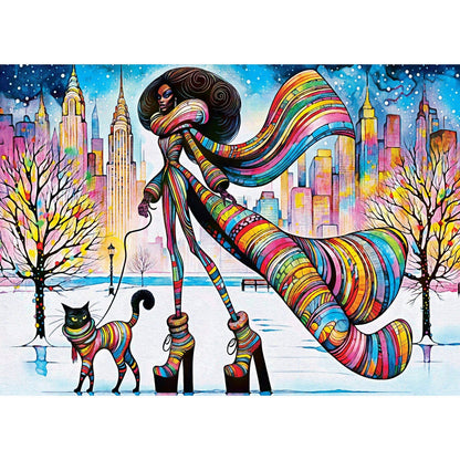 Catwalk Couture - Chic Kitty Stroll 1000 Piece Jigsaw Puzzle by Masterpieces Puzzles