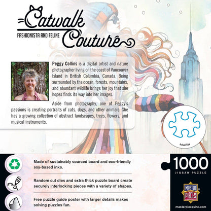 Catwalk Couture - Fashionista and Feline 1000 Piece Jigsaw Puzzle by Masterpieces Puzzles