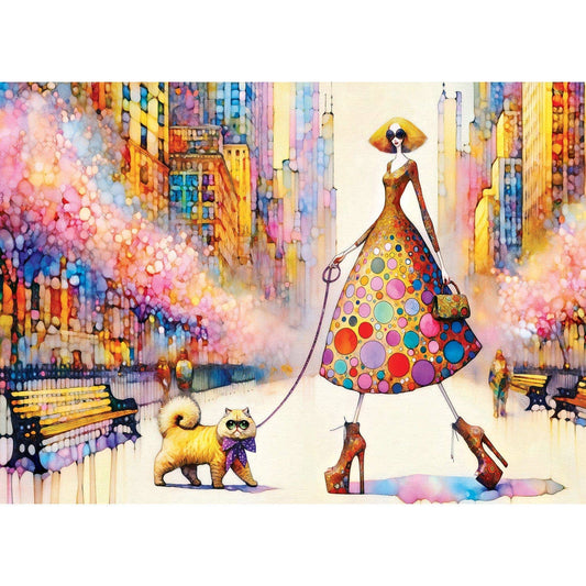 Catwalk Couture - Glamour Paws 1000 Piece Jigsaw Puzzle by Masterpieces Puzzles