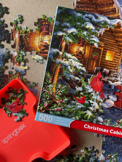 Christmas Cabin 500 Piece Jigsaw Puzzle by Springbok Puzzles