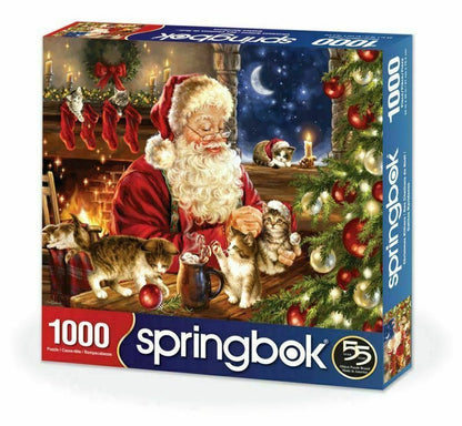 Christmas Kittens 1000 Piece Jigsaw Puzzle by Springbok Puzzles - A fun Cat Puzzles