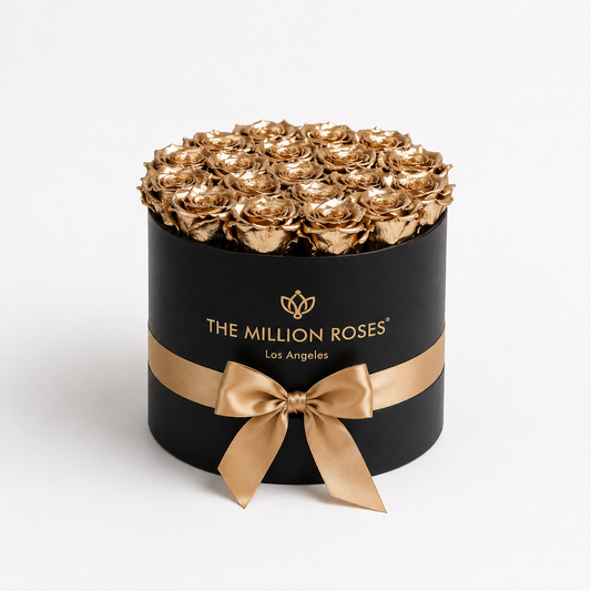Classic Black Box | 24K Gold Roses
