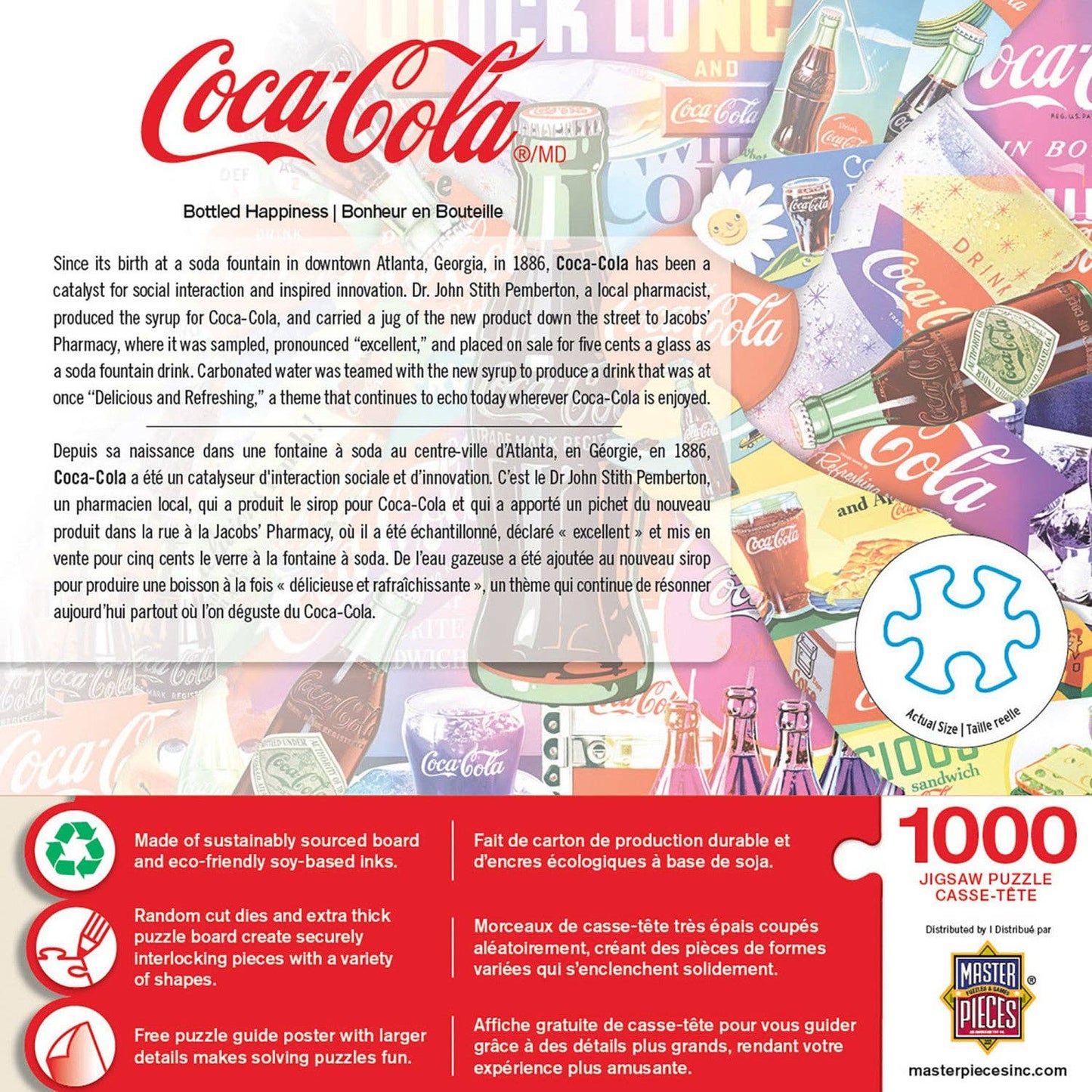 Coca-Cola - Bottled Happiness 1000 Piece Jigsaw Puzzle | Masterpieces Puzzles