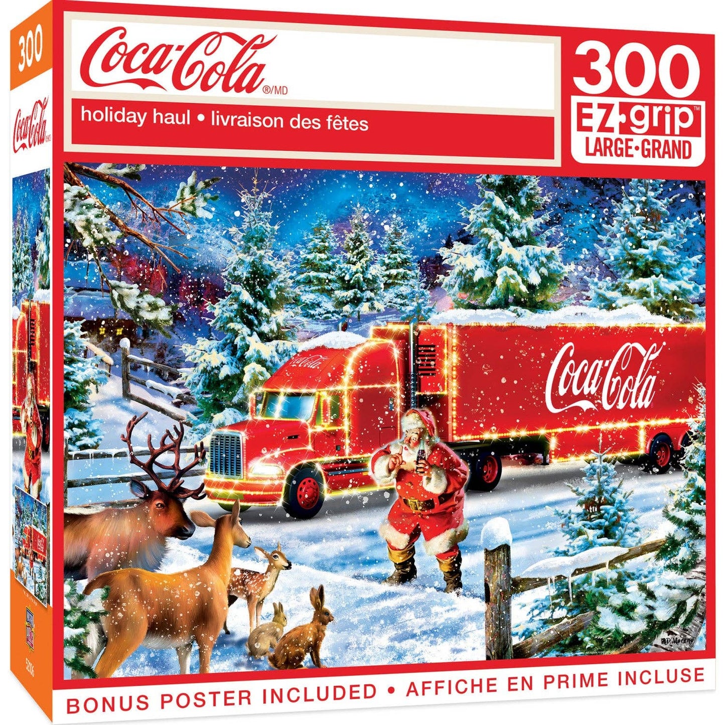 Coca-Cola Holiday Haul 300 Piece EZ Grip Jigsaw Puzzle by Masterpieces Puzzles