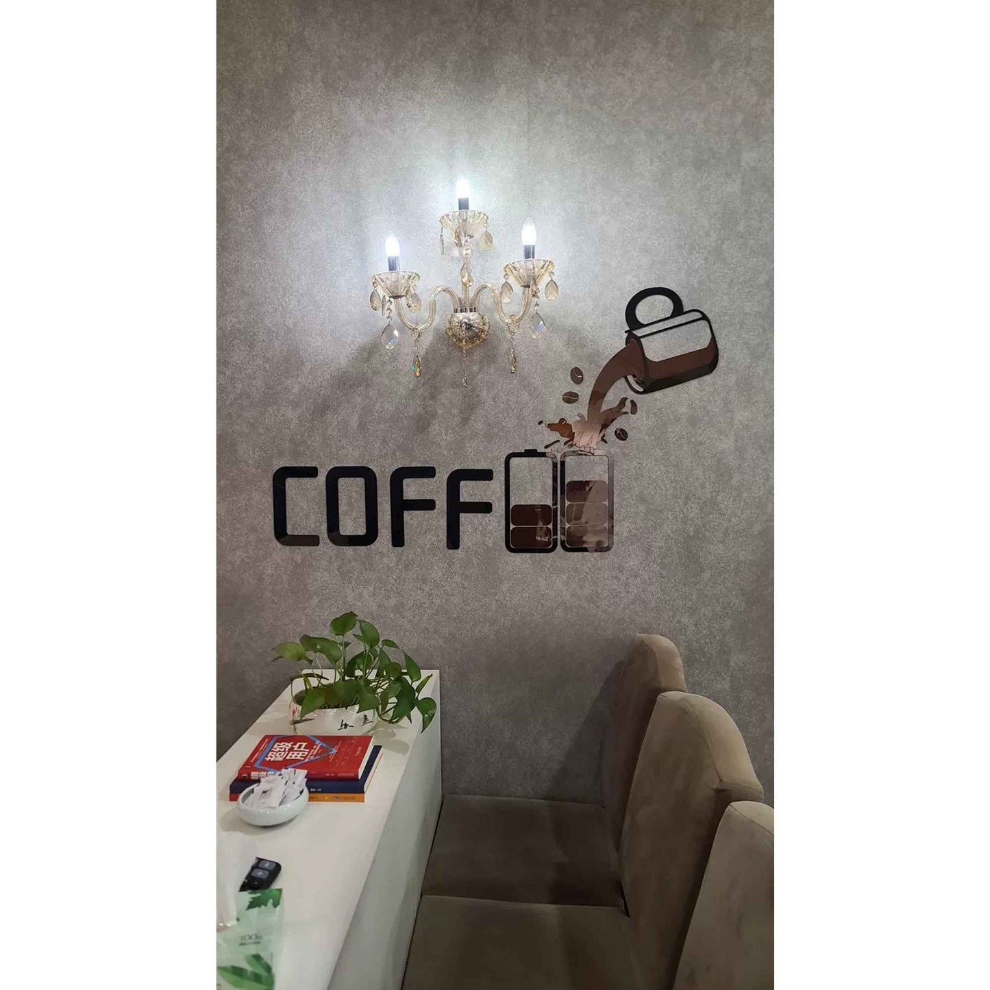 Coffee Shop Wall Decor – Self-Adhesive Acrylic Art for Business