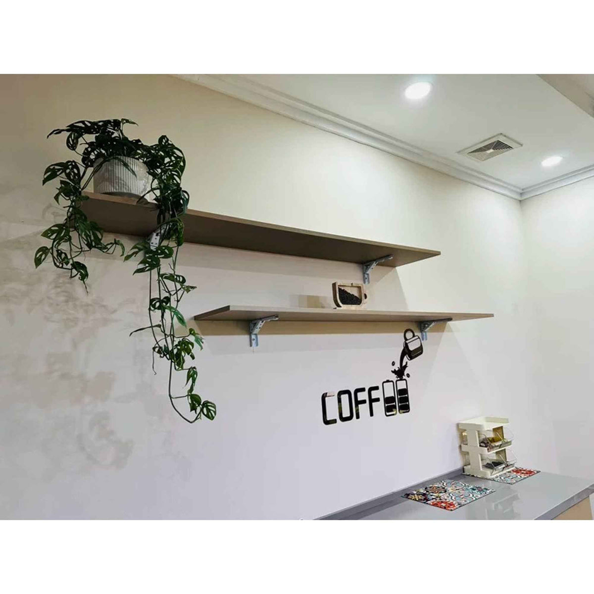 Coffee Shop Wall Decor – Self-Adhesive Acrylic Art for Business