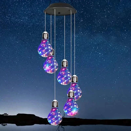 Colorful Lights Solar Wind Chimes for Outside Otarealm