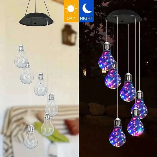 Colorful Lights Solar Wind Chimes for Outside Otarealm