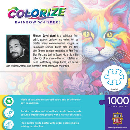 Colorize - Rainbow Whiskers 1000 Piece Puzzle by Masterpieces