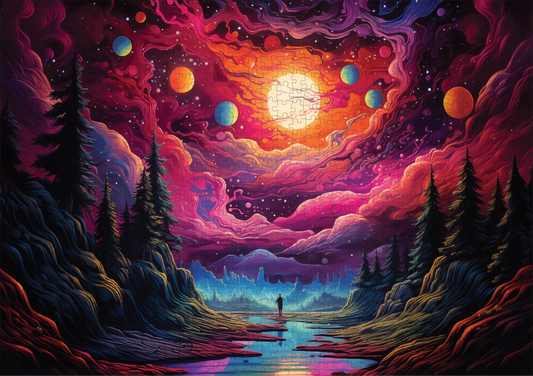 Cosmic Canvas 1000 Piece Jigsaw Puzzle | Trippy Puzzle Co
