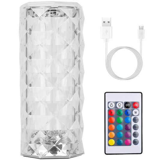 Crystal Diamond Rose Table Lamp Otarealm