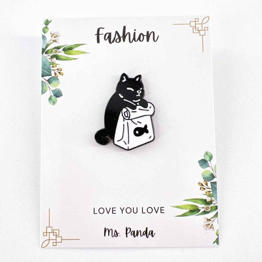 Mini Black Cat Enamel Pin – Durable, Giftable Fashion Accessory