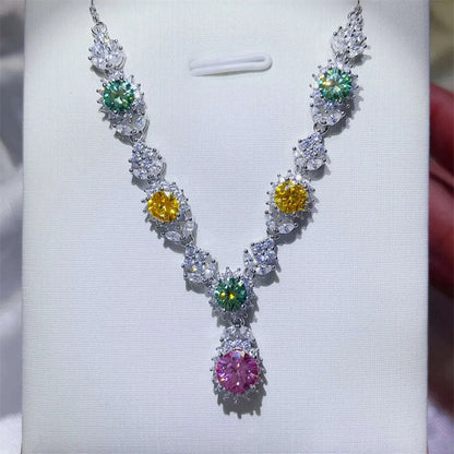 3.5 Carat Moissanite 925 Sterling Silver Necklace Otarealm
